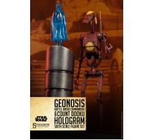 Star Wars Action Figure 1/6 Geonosis Commander Battle Droid & Count Dooku Hologram 30 cm